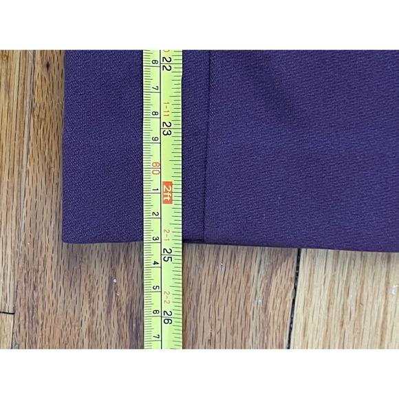 ANN TAYLOR Wide Leg Crop Pants Size 10 Burgundy NEW High Rise Trousers Career - Picture 11 of 11